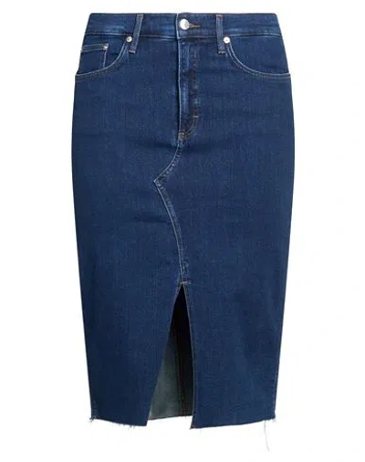 Veronica Beard Woman Denim Skirt Blue Size 10 Cotton, Polyester, Elastane