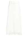 Veronica Beard Woman Midi Skirt White Size 8 Cotton In White