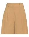 Veronica Beard Noemi High Waist Linen Blend Shorts In Beige