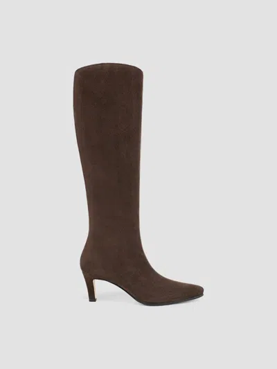 Veronica Beard Women's Aisla 60mm Suede Knee-high Boots In Espresso