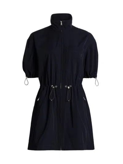 Veronica Beard Akerman Zip-front Mini Dress In Blue