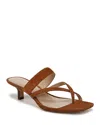 Veronica Beard Alanis Leather Crisscross Slide Sandals In Hazelwood