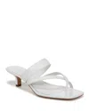 Veronica Beard Alanis Leather Crisscross Slide Sandals In Coconut