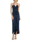 Veronica Beard Women's Aldana Embossed Halter Midi-dress In Marine