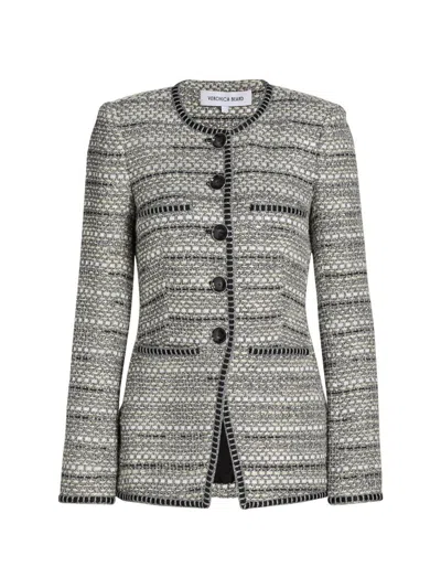 Veronica Beard Women's Alessia Shimmer Cotton-blend Jacket In Gray