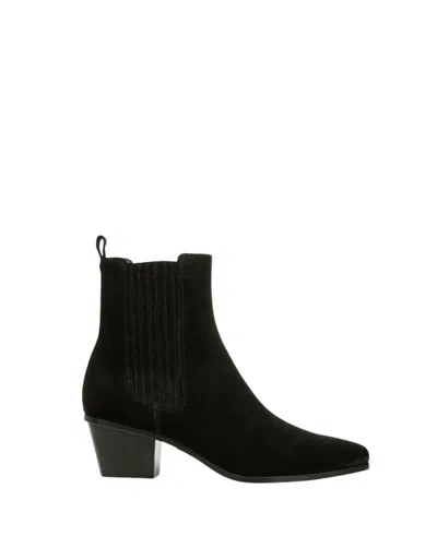 Veronica Beard Alina Suede Chelsea Booties In Black