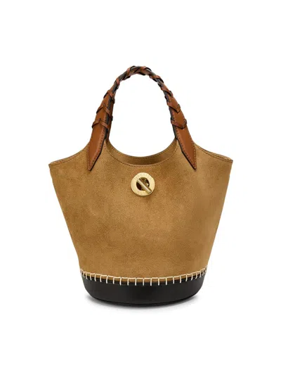 Veronica Beard Women's Anchor Colorblocked Suede Bucket Bag In Multi