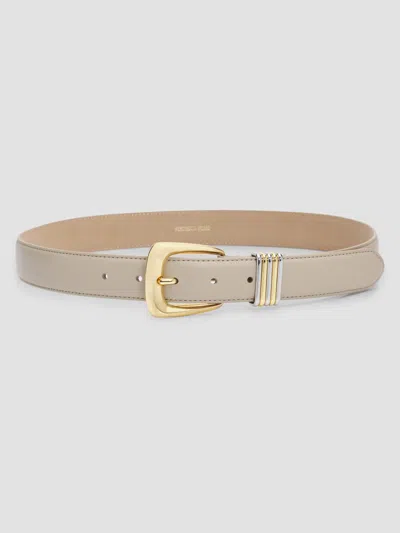 Veronica Beard Women's Arch Leather Belt In Neutral