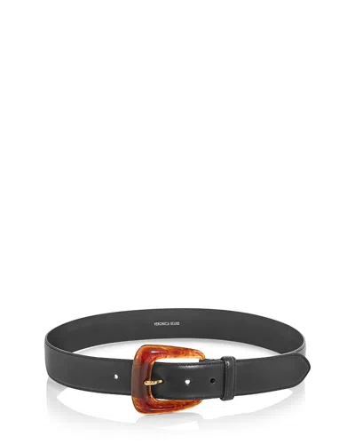 Veronica Beard Women's Arch Resin & Leather Belt In Black