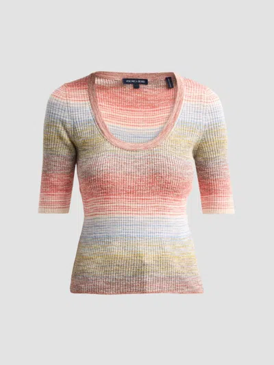 Veronica Beard Archibald Scoop Neck Sweater In Multi