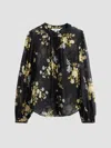 Veronica Beard Ashlynn Silk Blouse In Black