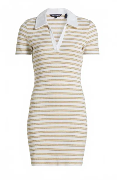 Veronica Beard Women's Bailey Mini Polo Dress In Khaki/white In Neutral