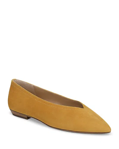 Veronica Beard Bancroft Pointed Toe Flat In Brown