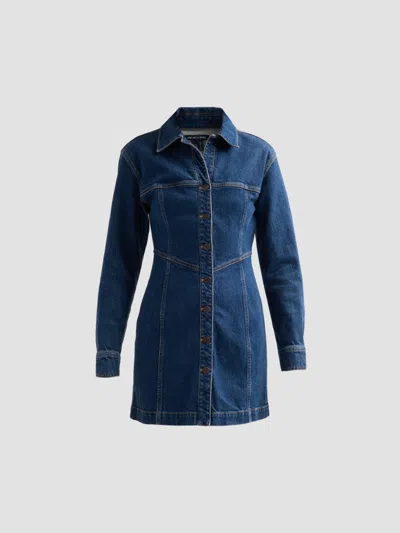 Veronica Beard Women's Bandera Denim Mini Shirtdress In Blue