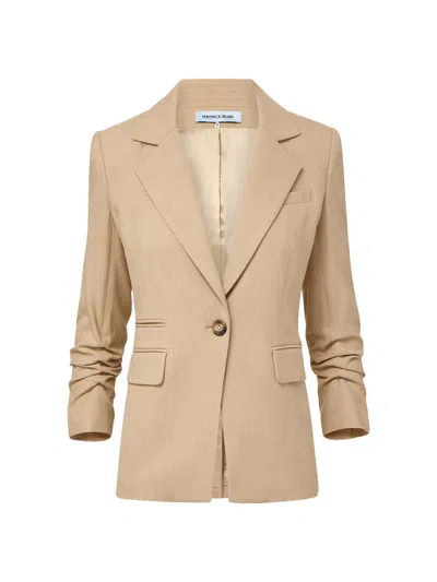 Veronica Beard Battista Dickey Jacket In Stone Khaki In Neutral