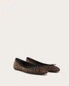 Veronica Beard Beatrix Leopard Bow Ballerina Flats In Brown