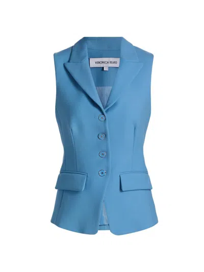 Veronica Beard Women's Benny Peak-lapel Vest In Blue