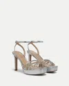 Veronica Beard 100mm Beverlee Metallic Leather Platform Sandals In Multi