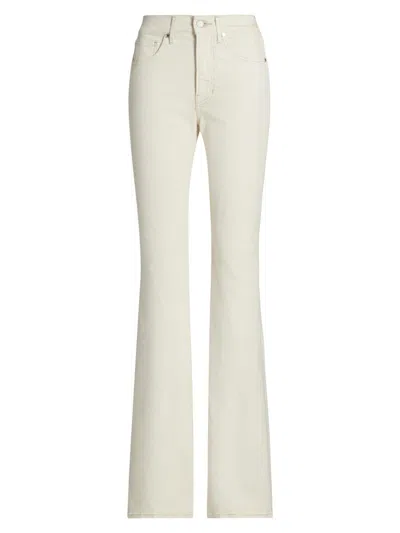 Veronica Beard Women's Beverly High-rise Flared Jeans In White