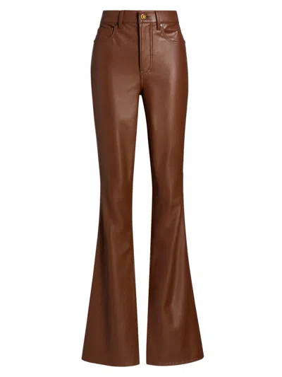 Veronica Beard Women's Beverly High-rise Skinny Flared Pants In Brown