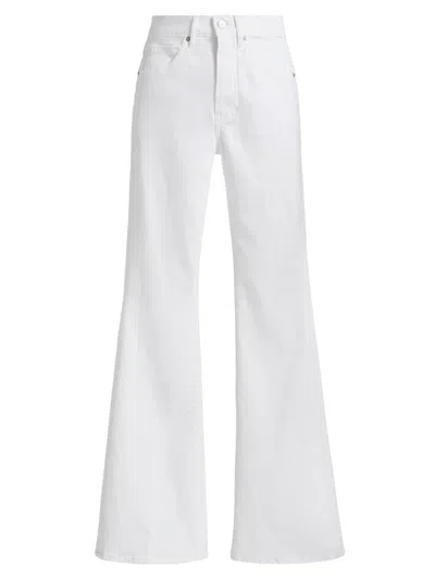 Veronica Beard Vicki High Rise Extra Wide Leg Jeans In White