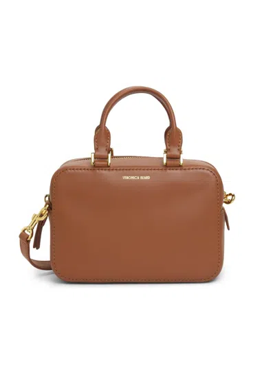 Veronica Beard Women's Boxy Leather Top Handle Bag In Brown