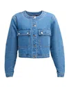 Veronica Beard Brandy Tailored Denim Jacket In Multi