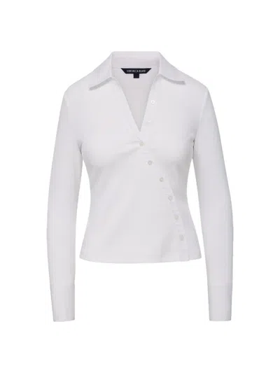 Veronica Beard Women's Brenner Cotton Asymmetric Shirt In White