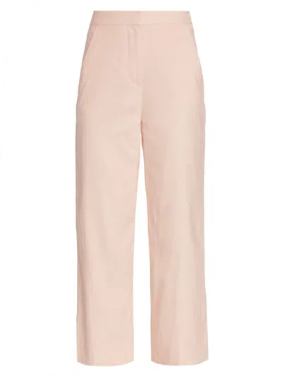 Veronica Beard Women's Brixton Linen-blend Crop Pants In Pink Haze