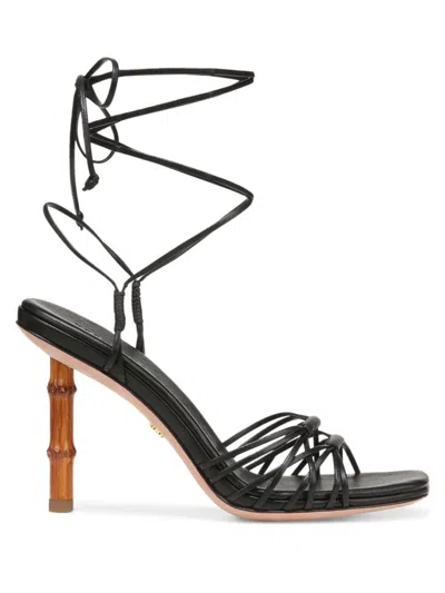 Veronica Beard Women's Cabot Leather Strappy Sandals In Black