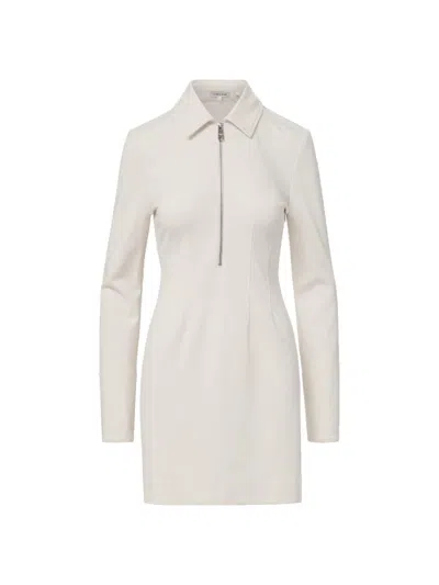 Veronica Beard Women's Capelle Half-zip Minidress In White