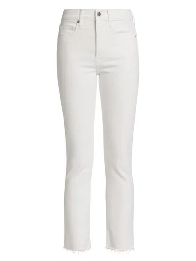 Veronica Beard Women's Carly High-rise Stretch Kick-flare Crop Jeans In White