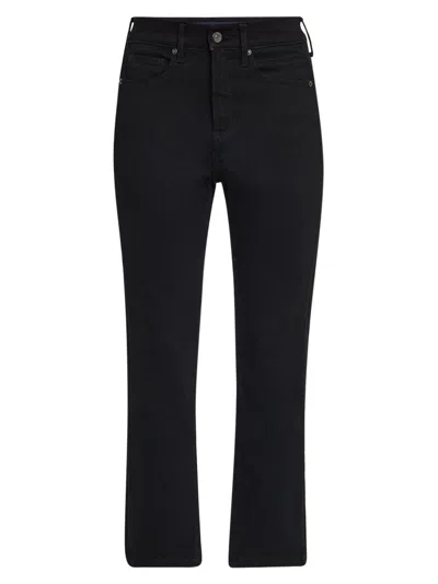 Veronica Beard Women's Carly Kick-flare Crop Jeans In Black