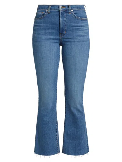 Veronica Beard Carly High-rise Kick-flare Jeans In Mid Denim