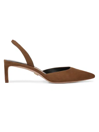 Veronica Beard Women's Caroline 50mm Suede Slingback Pumps In Hazelwood