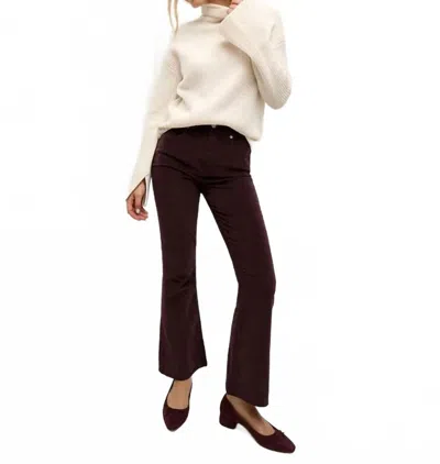 Veronica Beard Women's Carson Ankle Flare Cord Pants In Plum In Brown