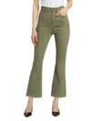 Veronica Beard Carson Ankle Flare Jean In Army In Green