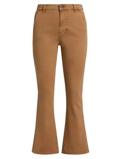 Veronica Beard Women's Carson High-rise Flared Ankle Pants In Brown