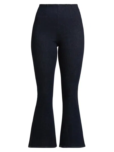 Veronica Beard Women's Carson Off-duty Cropped Flared Jeans In Blue