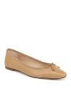 VERONICA BEARD WOMEN'S CATHERINE LEATHER BOW BALLET FLATS