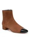 Veronica Beard Cecile Cap Toe Bootie In Cedar/black