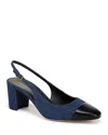 Veronica Beard Cecile Cap Toe Slingback Pump In Mountain Blue