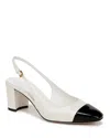 Veronica Beard Cecile Cap-toe Slingback Pumps In Coconut/black