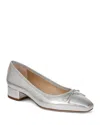 Veronica Beard Women's Cecile Slip On Mid Heel Pumps In Silver