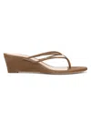 Veronica Beard Clea Jelly Suede Wedge Sandals In Brown
