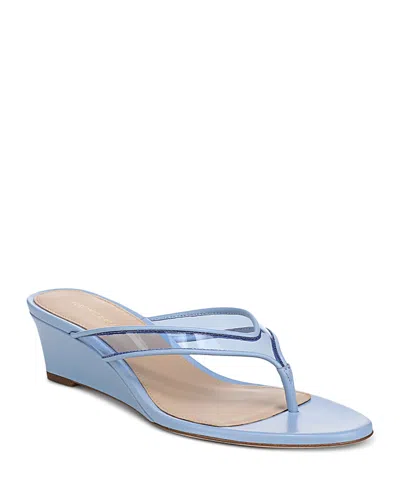 Veronica Beard Women's Clea 45mm Suede Wedge Sandals In Blue