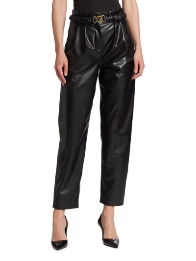 Veronica Beard Women's Coolidge Vegan Leather Pants In Black