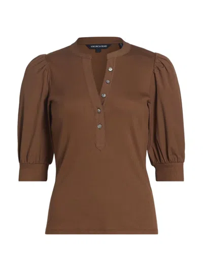 Veronica Beard Women's Coralee Stretch-cotton Top In Transparent