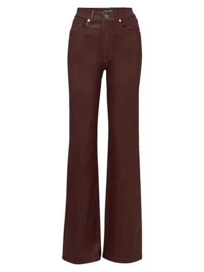 Veronica Beard Women's Crosbie High-rise Wide-leg Jeans In Purple