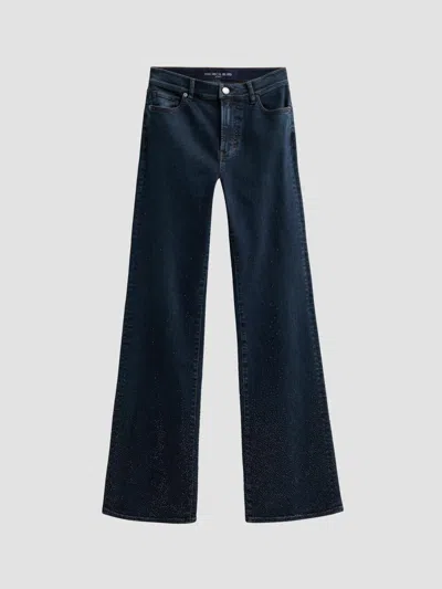 Veronica Beard Women's Crosbie Rhinestone Gradient Jeans In Black